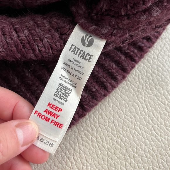 NWT - Fat Face Women’s Cable Knit High Neck Sweater - US 10/L - Picture 9 of 10